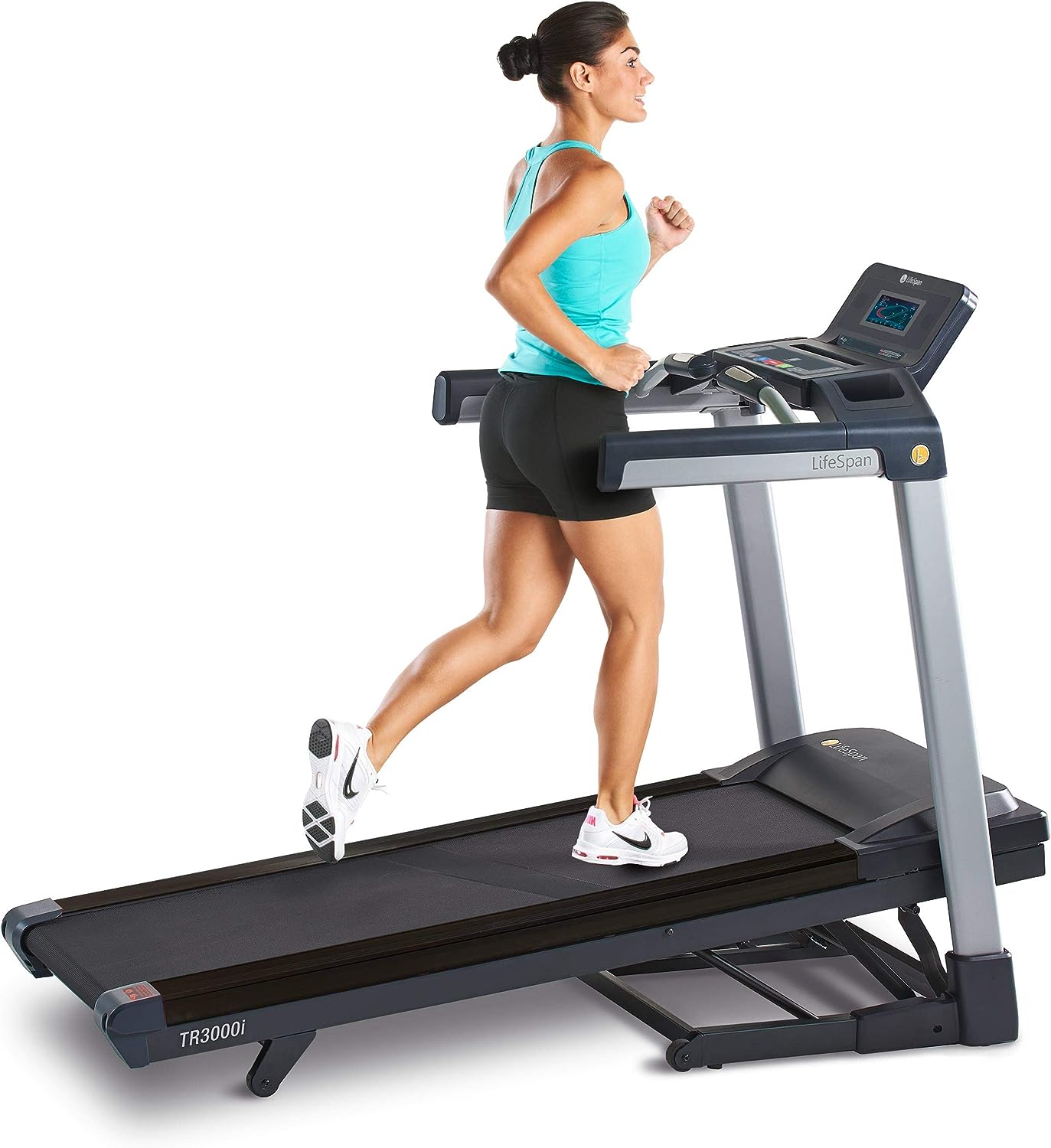 Quiet folding treadmill