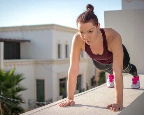 wall push ups execise